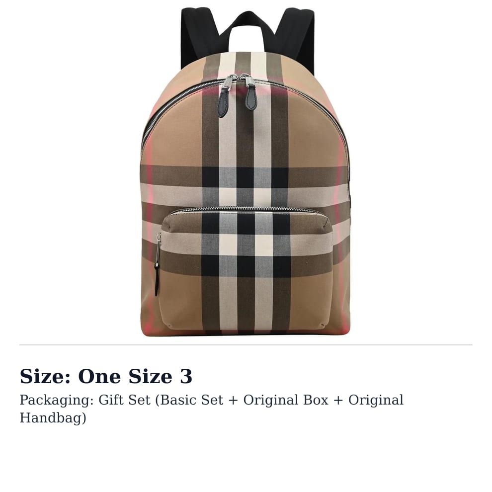 Burberry audekla mugursoma ar ādas detaļām