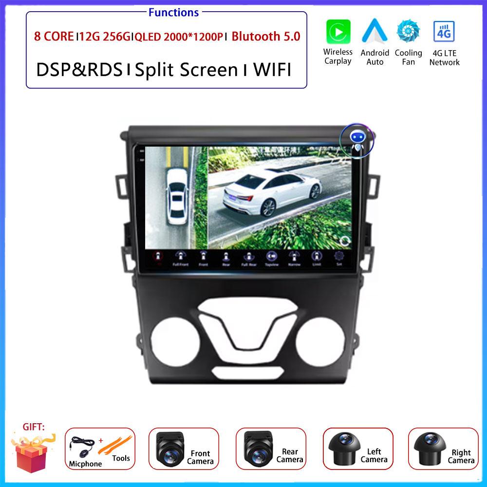 Android Carplay Auto For Ford Mondeo 5 Fusion 2012 2013 2014 2015 2016 - 2019 Car Radio Navigation GPS Multimedia Video Player