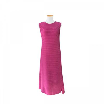 Diagonal Pleated Unbalanced Dress Lssop006