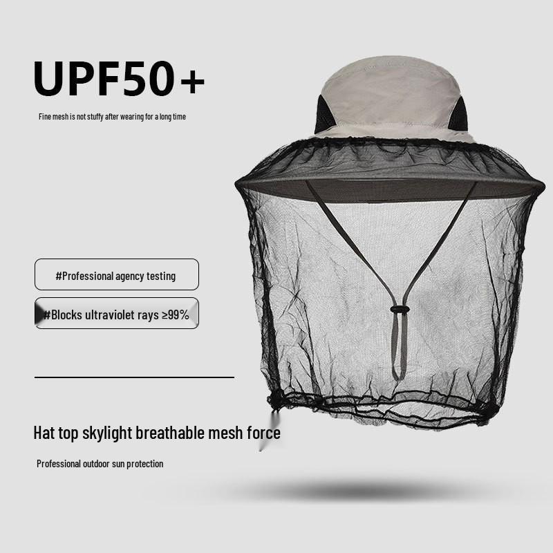 Unisex Sommer Sonnenhut: Moskitosicheres Netz, Schnelltrocknend, Wasserdicht, Ideal zum Angeln und Klettern