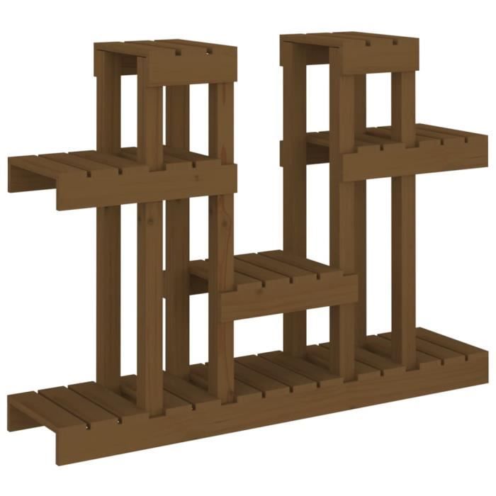 VidaXL Plant Stand Honey Brown 104.5x25x77.5 Cm Solid Pine Wood 822100