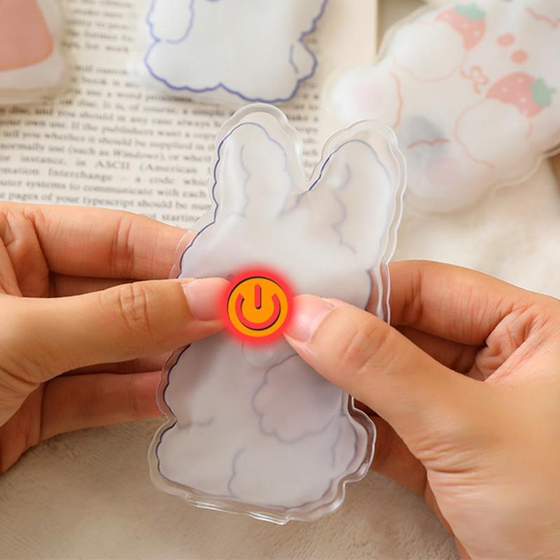 Mini Winter Hand Warmer Instant Heating Cute Gel Hand Warmer Portable Snap Click Pocket Heater Reusable Home Office Outdoor