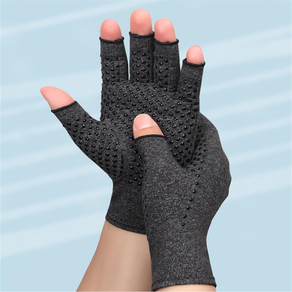 1 Pair Of Half Finger Gloves Non-slip Breathable Comfortable Stretch Nursing Training Gloves