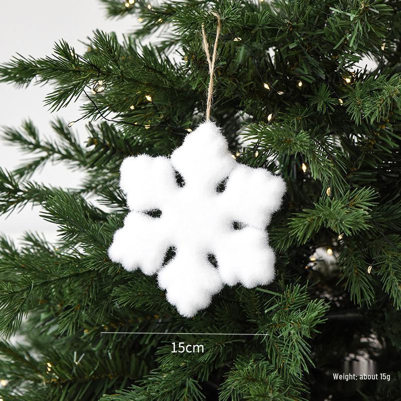 Flocking Snowflake Christmas Tree & Window Ornaments