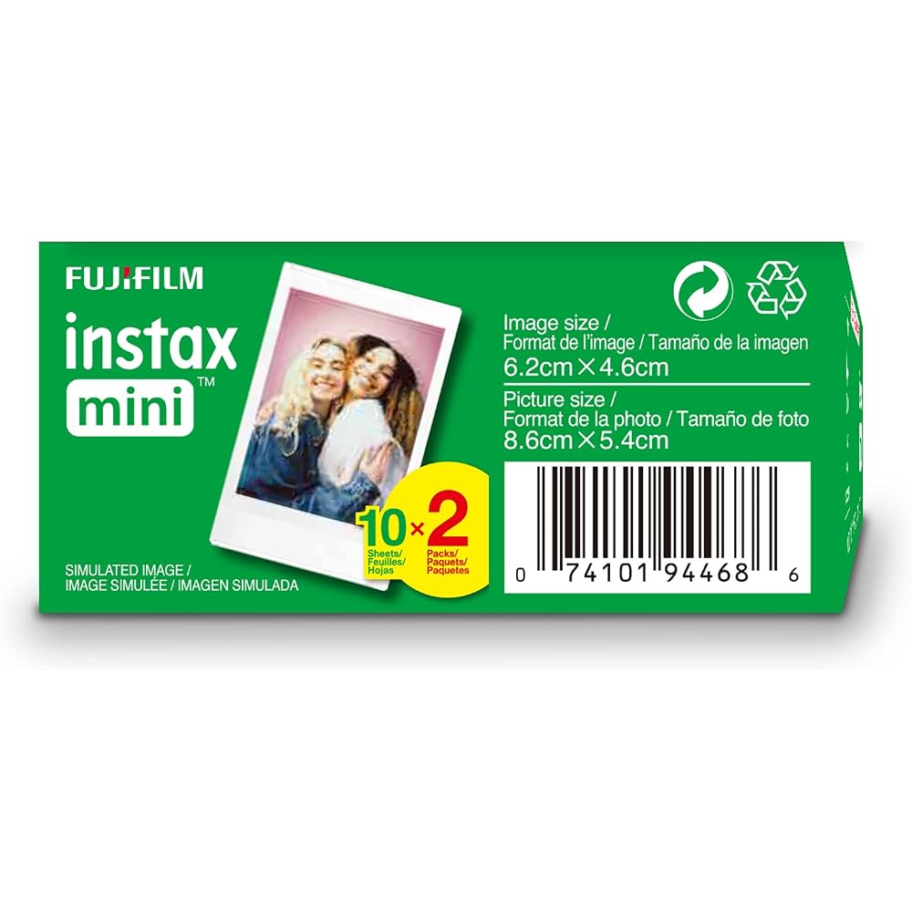 Fujifilm Instax Mini Instant Film Twin Pack (White)