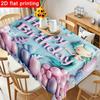 1pc Whimsical Underwater Mermaid Tablecloth - Soft Pastel Polyester with Happy Birthday Design, Reusable & Easy To Clean for Mermaid Birthday Party De