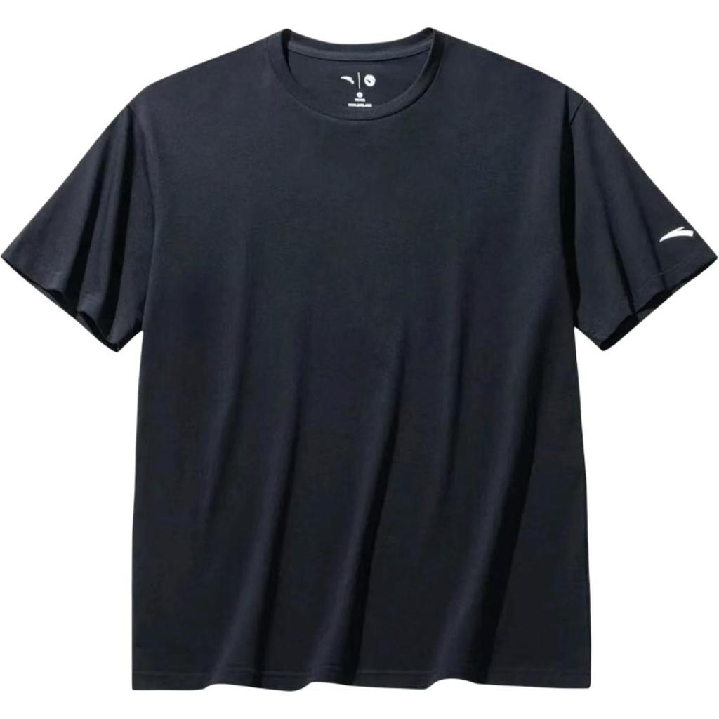 Anta Basketball Series Solid Color Breathable Versatile Short Sleeve T-Shirt Unisex Tops Black 152431167-6