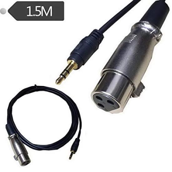 Rosebe Microphone Cable Cable XLR Conversion Cable 3.5mm - XLR Female Stereo Mini Plug Standard Plug Balanced Audio Cable, 15cm, 1m, 1.5m, 3m, 3.5mm