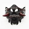 Half Face Japanese Mask Halloween Evil Devil Party Mask Toy Demon Samurai Mask Masquerade Party Wear Accessories