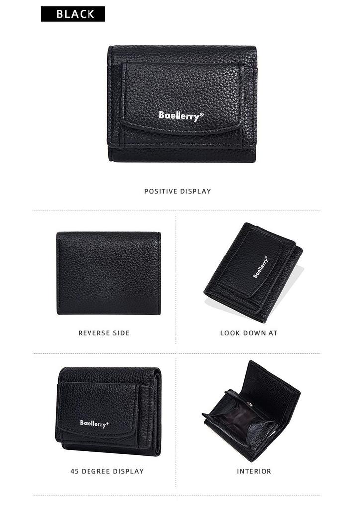 Women's Baellerry Japanese High-End Tri-Fold Wallet & Coin Purse