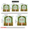 2pcs 2D Flat Printing Window Curtains Plant Garden Believe Tomorrow_a Fabric Without Electricity Birthday Party Perfect for