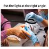 Flexible Desk Lamp LED Illuminated 5X Magnifying 3 Colors LED Magnifying Glass for Soldering Iron Repair/Craft /Hobby /Nail