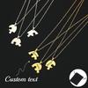 Customized Name Heart shaped Puzzle Necklace Stainless Steel Personalized Love Puzzle Friendship Necklace Family Jewelry Gift