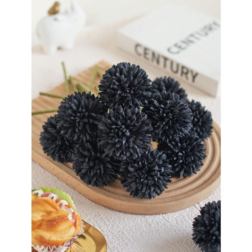Artificial Chrysanthemum Ball Flowers Dandelion Hydrangea Arrangement Bouquet Present For Friends Bridal Wedding Bouquet Decor For Home Office