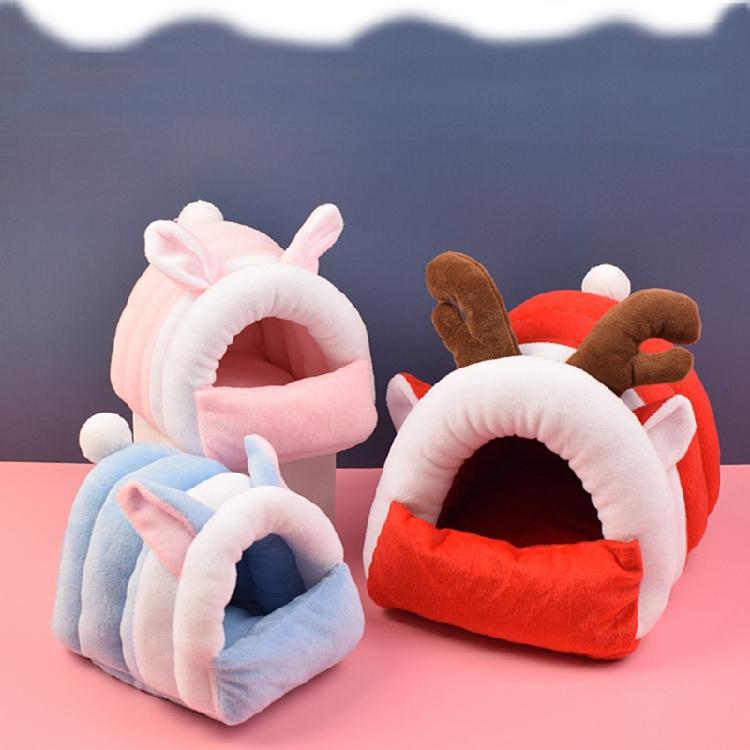 Small Animal Warm House Cozy Cave Hamster Guinea Pig Bed House Cage Accessories