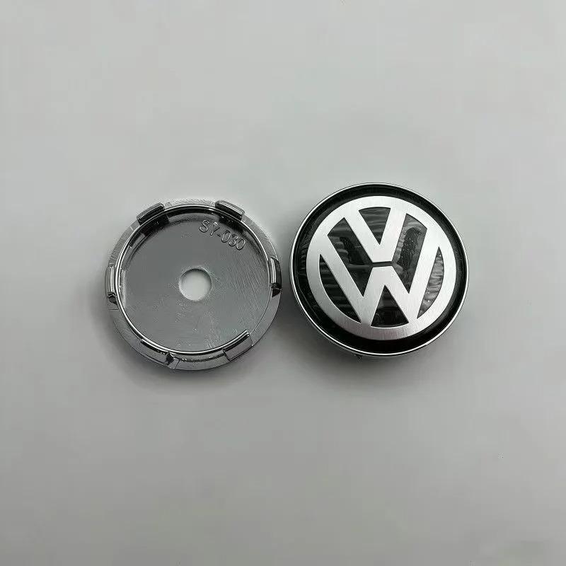 VW Car Wheel Center Cap Hub Cover 4Pcs 55mm 60mm 56mm 65mm 70mm For Volkswagen Rline R Golf Passat Polo Arteon Jetta