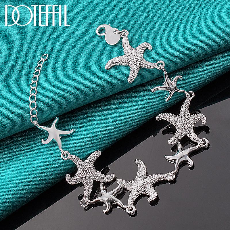 Charmantes Seestern-Armband, Geburtstagsgeschenk, Silber, Modeschmuck
