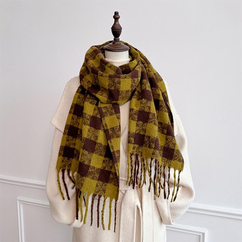 Luxury Brand Classic England Style Women Scarf Fashion Stripe Plaid Scarves Tassel Shawls Pashmina Lady Wrap Poncho Stoles