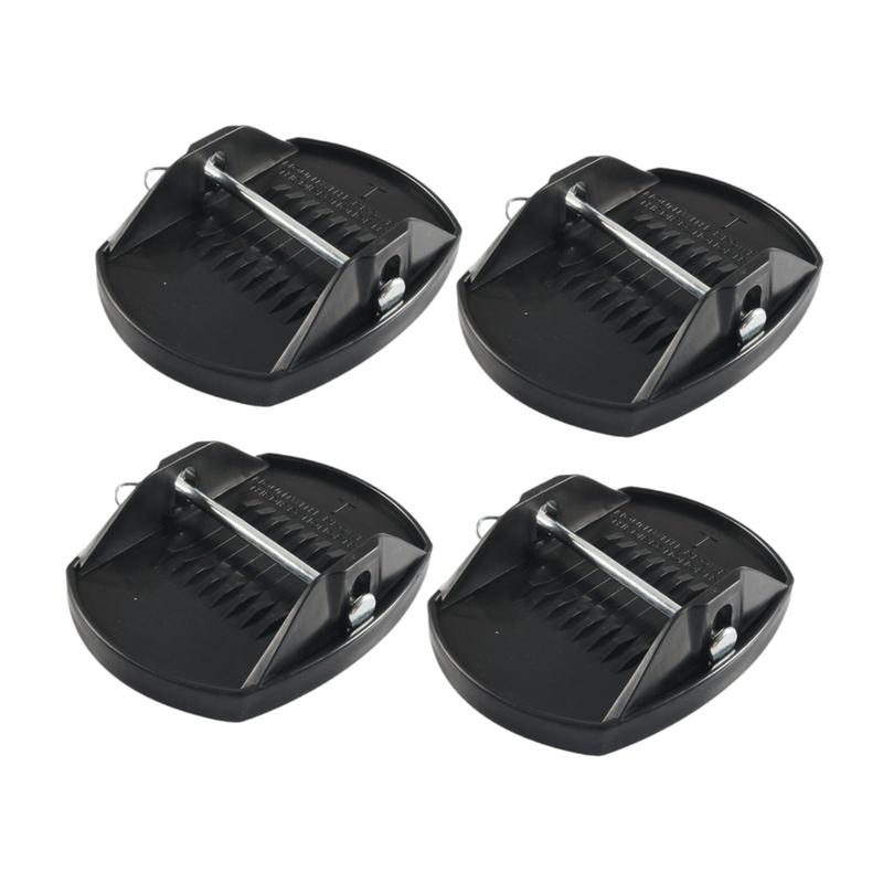 4x RV Trailer Jack Pads Universal Heavy Duty Leveller Wheel Foot Leg Support