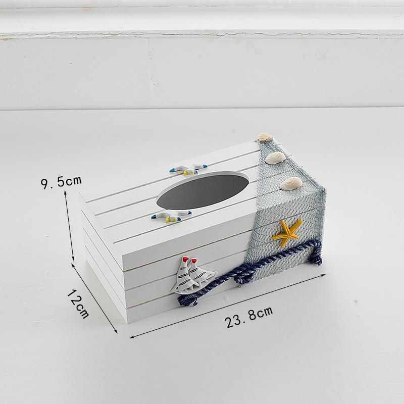 Mediterranean Creative Wooden Tissue Box, Napkin box, bathroom, hotel tissue box, tissue box 24 12 9