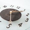 Stylish wall transparent battery tempered glass wooden simple wood color F clock, clock, silent, wooden, natural, walnut, operated, dial, pointer,