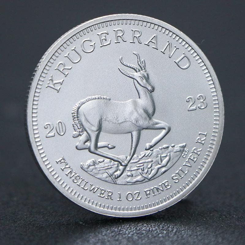 Kruger coin, deer, silver plated, South African commemorative medal, commemorative coin, 2022-2026