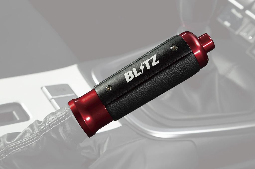 BLITZ Handbrake Aluminum for and ZD8 Lever, & Leather, Black/Red, GR86, 86, BRZ, ZN6, ZN8, ZC6, (13851)