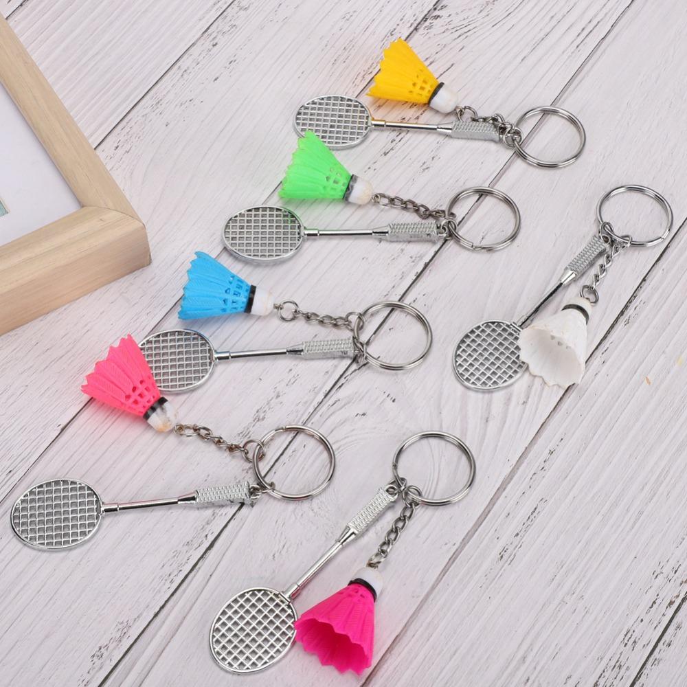 6pcs Compact Size Badminton Keychain Lightweight Material Bag Pendant Decoration  For Daily Carry