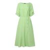 VONDA Women Elegant Casual Scoop Neck 3/4 Sleeve Long A-line Dress