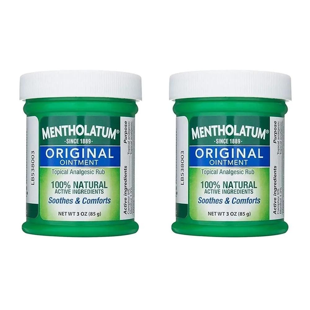 Mentholatum Original Chest Rub 85g 2 Packs Mentholatum Original Chest Rub Ointment, White, 3 Ounce (Pack of 1) (0483)