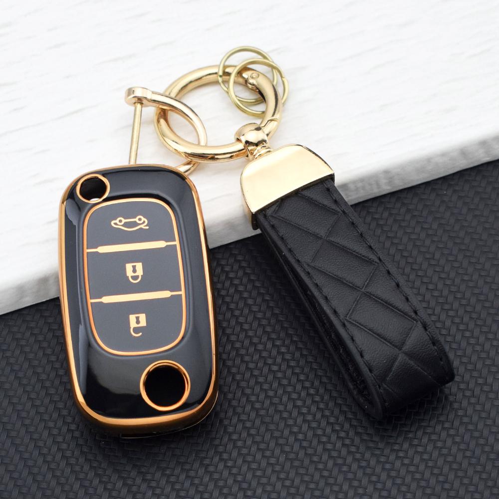 3 Buttons TPU Key Case for LADA Vesta Granta XRay Kalina Priora Sedan for Renault Fluence Clio Megane Key Cover for Mercedes
