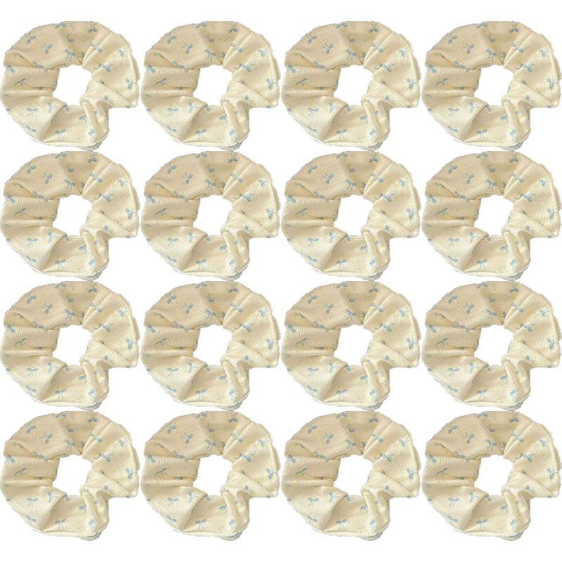 Retro American Bear Hair Ring Women Floral Bow High Elastic Scrunchie Simple Hair Accessories