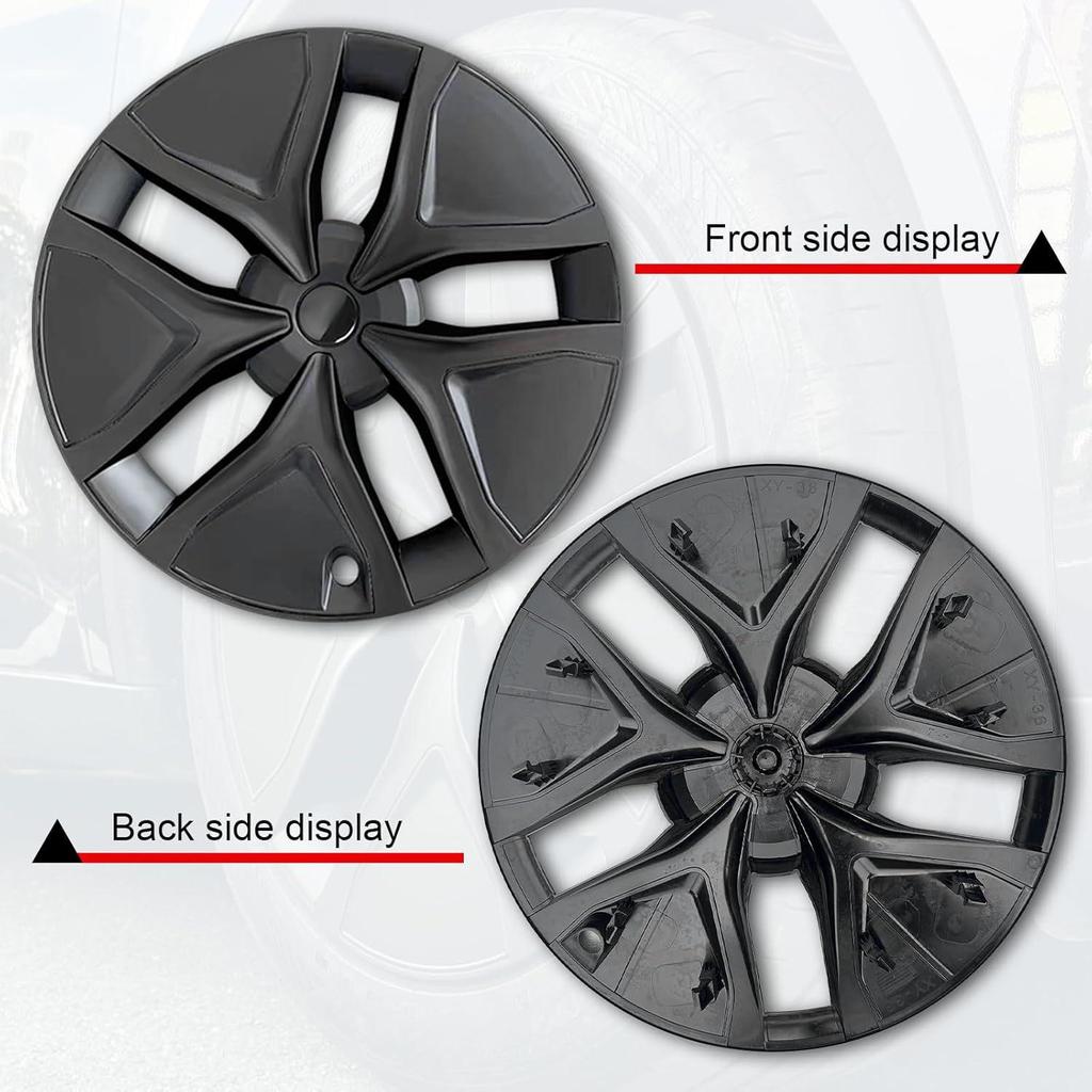 Calotas 19" Preto Fosco para Tesla Model Y 2025-2026 (Conjunto de 4)