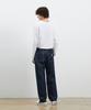 RYUL+WAI Denim Diagonal Pocket Wide Glow Pants Navy