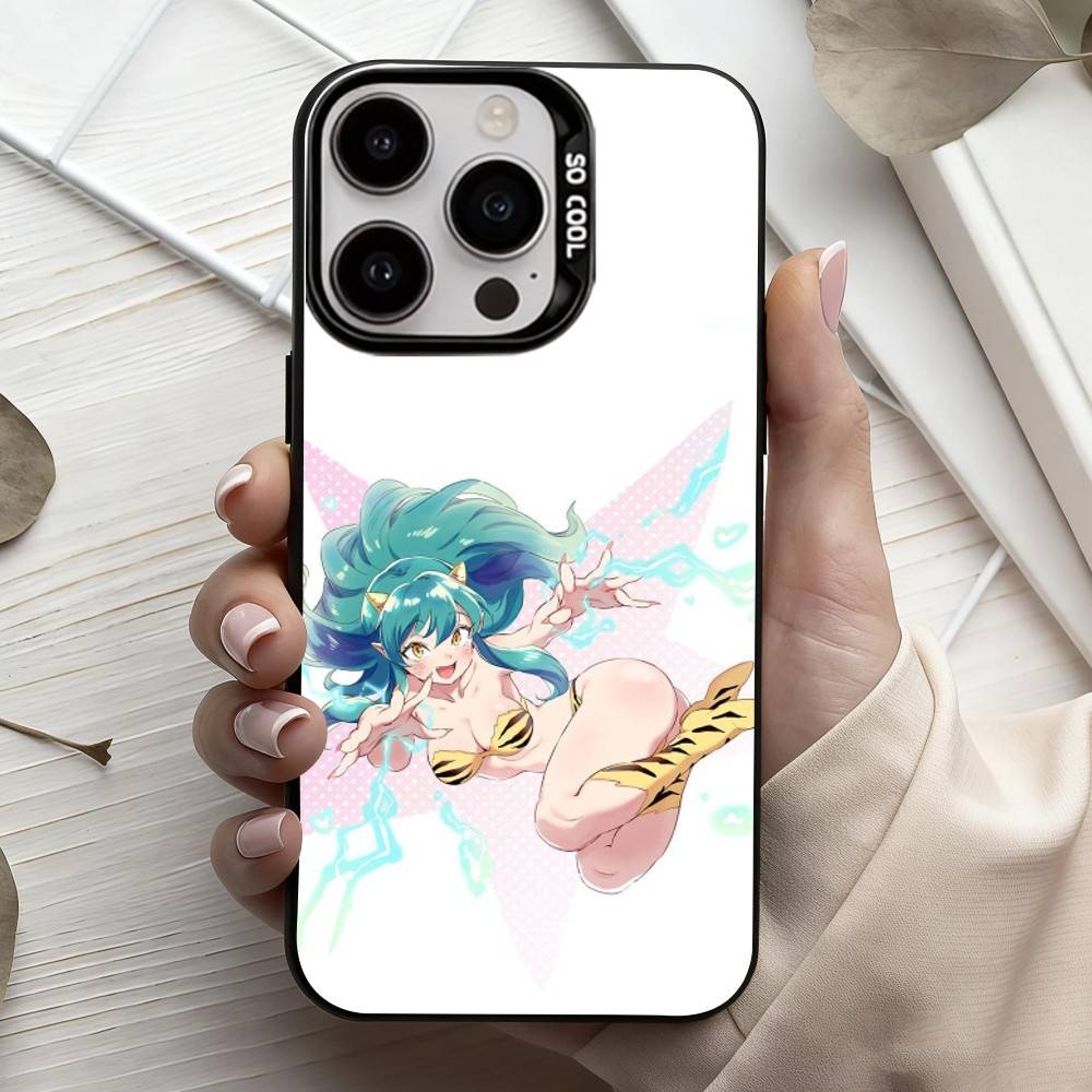 U-Urusei Yatsura L-Lum Mobile Phone Case For iPhone17,16,15,14,13,12,11 Plus,Pro Max Black Candy Silver Plated Cover