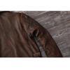 Chinese Size Vintage Red Browm Genuine Leather Jacket Light Coated First Layer Cowhide  Men Leather Jacket Fall and Winter