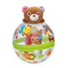 Toy Royal Healing Poron Bear (Baby ToyRoll-Up Doll) with Detachable Rattle and Hand Washable Sound, Baby Chime, Made In Japan
