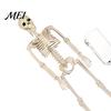 Life Size Posable Skeleton 36 Inches LED Light Up Halloween Skeleton, 3FT Full Body Props Plastic Human Bones with Movable Joints for Haunted