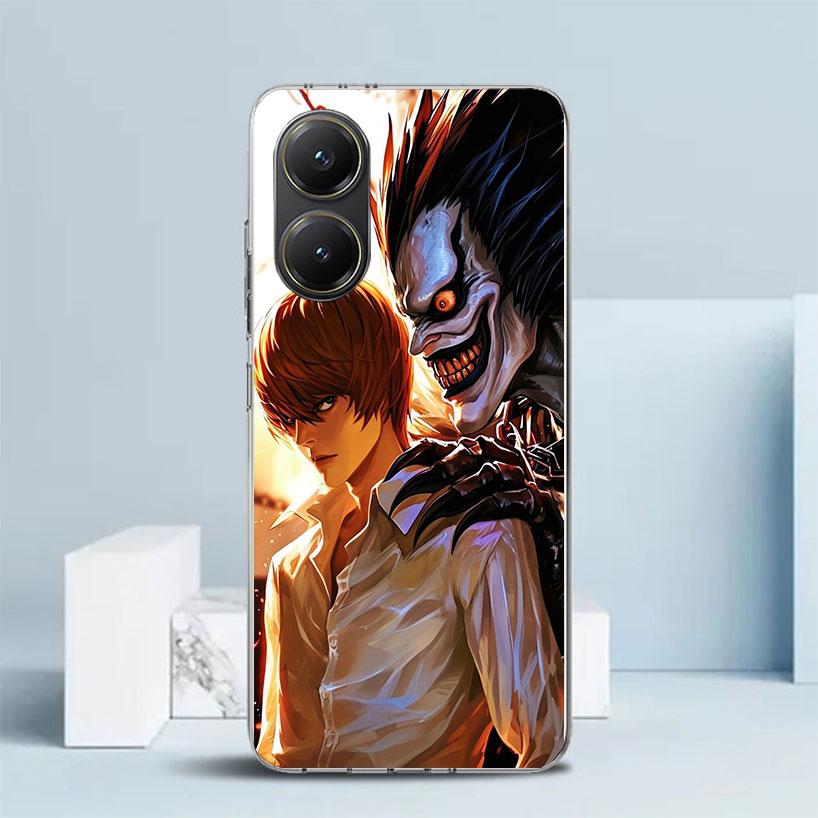 N-Note D-Death Yagami Light Phone Case For Xiaomi Poco F7 Ultra X5 X6 X7 Pro M7 Redmi 15C 15 13C 13 12C 12 10C 10 10A 9 9C 9A 9T