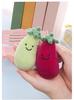 Funny Eggplant Stress Relief Plush Toy - Cute Vegetable Backpack Pendant & Birthday Gift for Women