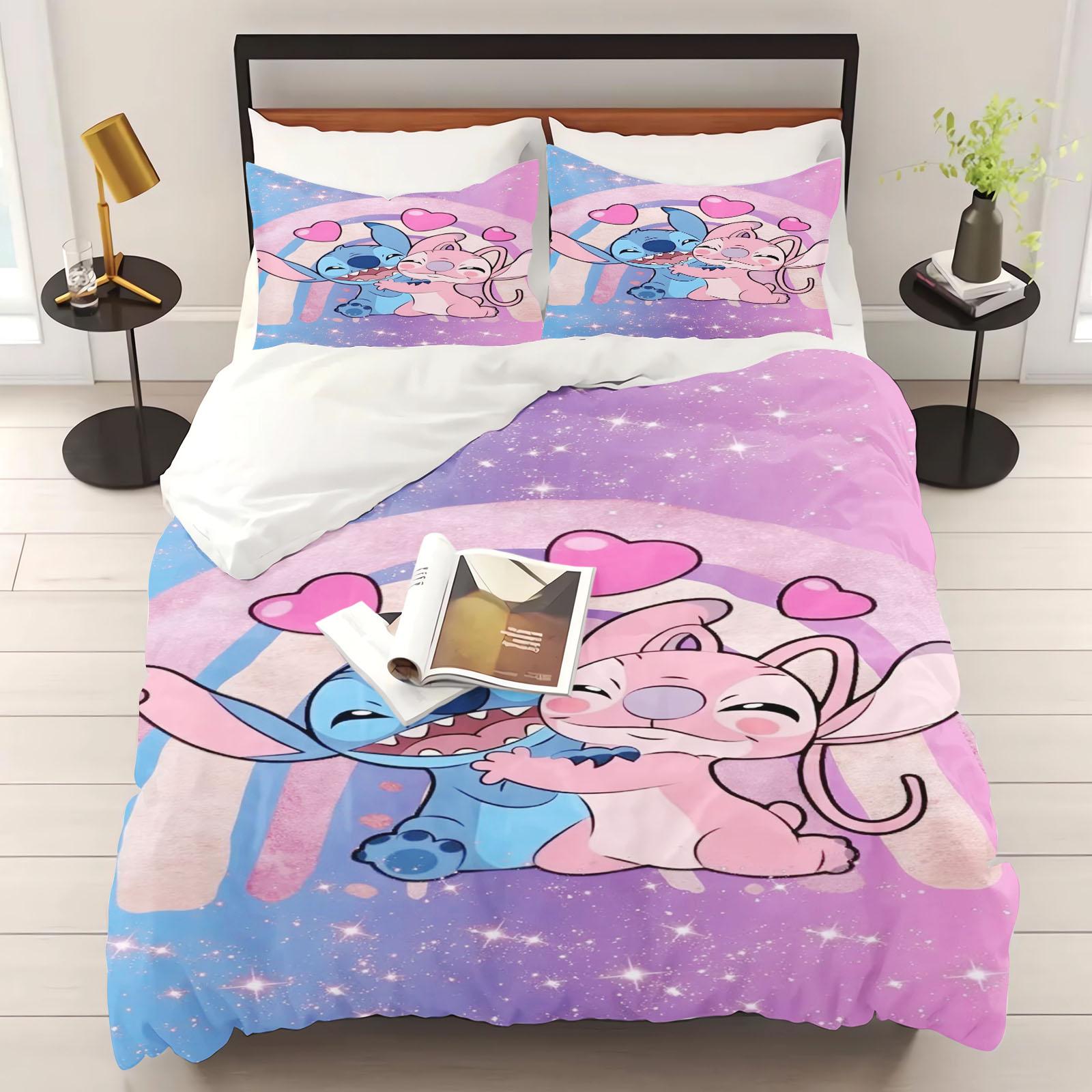 

Stitch Duvet Cover Set Comforter Bedding 3D Children S Bedding Set 3-Piece 1 Quilt Cover King Size 90X200CM