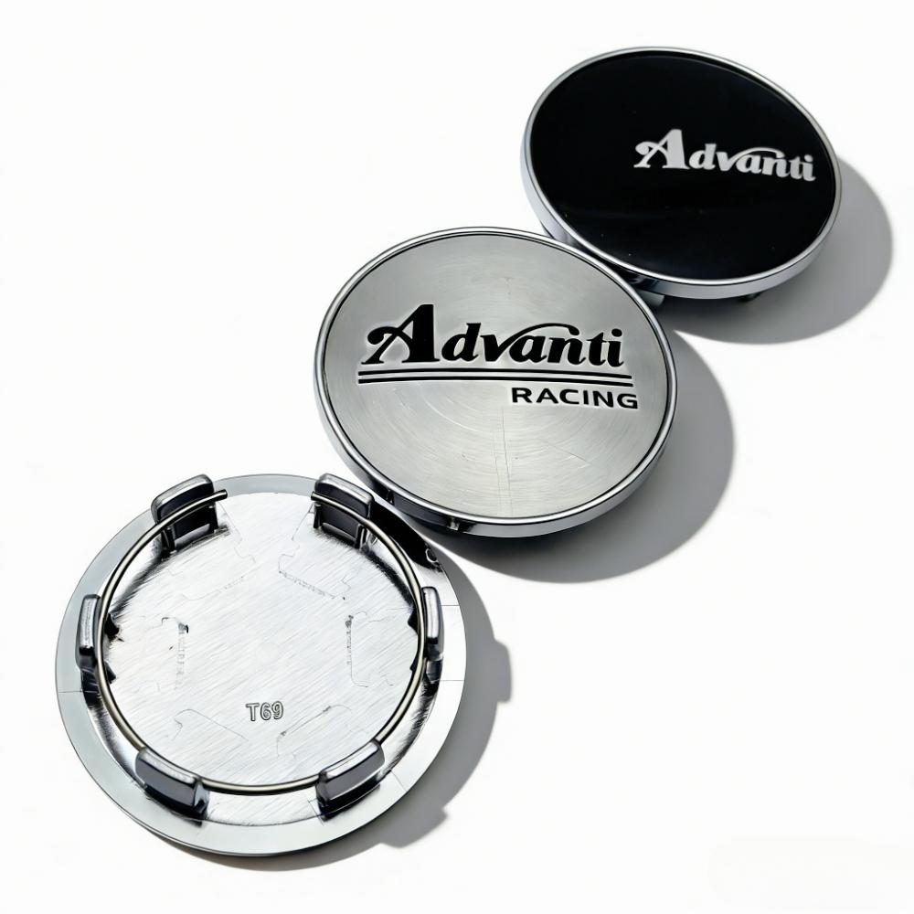 4pcs Advanti Racing Logo Emblem Car Wheel Center Caps 69MM Clips 56MM Wheels Hub Dust Cap Rim Hubcaps Cover Replace Accessories