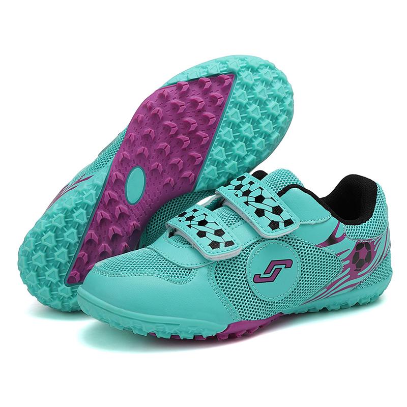 Children Football Shoes Youth Short Spike Velcro Football Shoes Training Boys Kids Football Boots