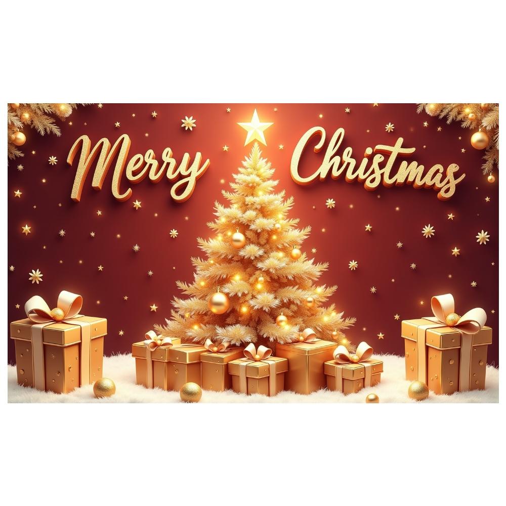 Christmas Banner Red Background Christmas Party Banner Xmas Banner Xmas For Holiday Celebration Xmas Event Christmas Party