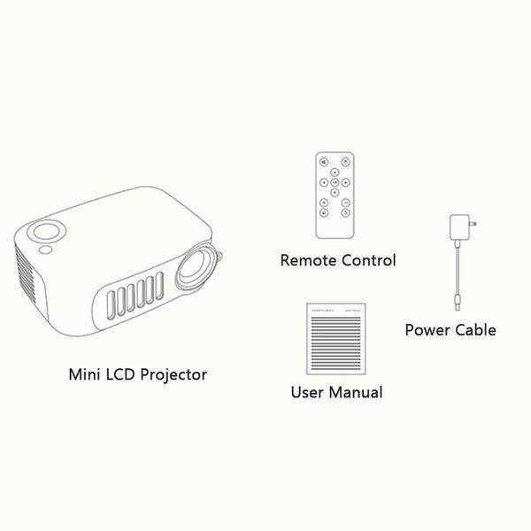 Portable 1080P HD Mini Projector Home Theater Movie Multimedia Video 2\\ LCD Support HDMI /USB /SD Card /Laptops