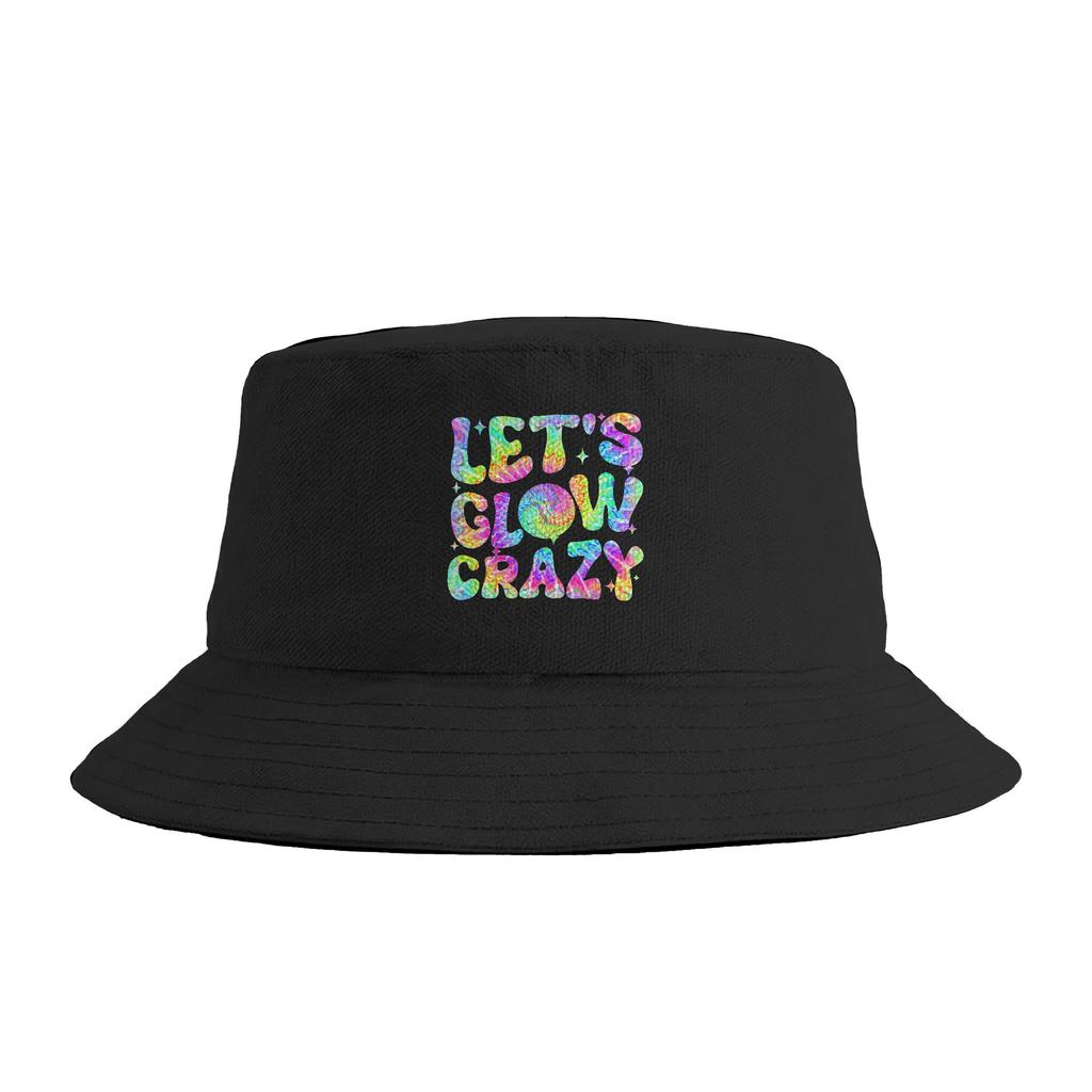 Party s Gruppe Team Lasst Crazy Retro Bunt Zitat Leuchtender Eimerhut Hip Hop Fischer Unisex Kappen Für Unisex Lustige Reise Sonnenhüte