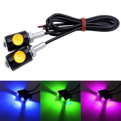 2Pcs Motorcycle License Plate Light Dc12V Led Car Tail Bulb Screw Bolt Bulbs