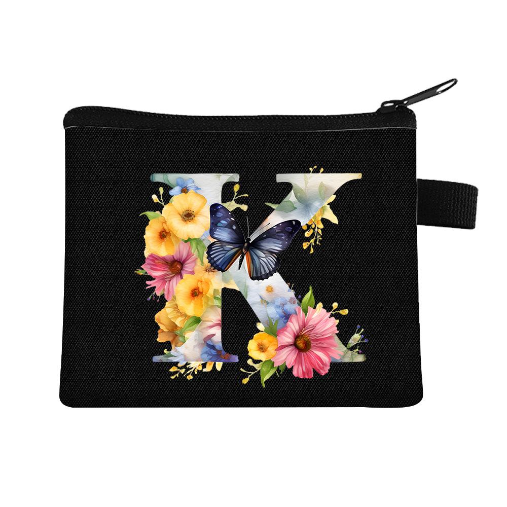 Letter Printed Children'S Change Bag Student Polyester Card Bag Simple Coin Storage Bag Portable Card Bag