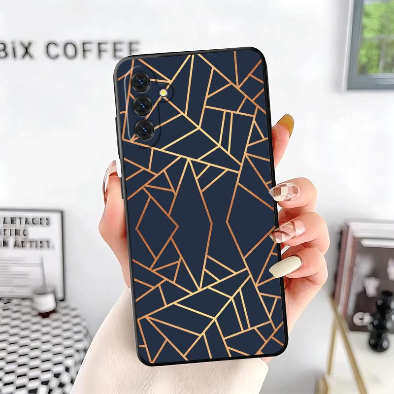 Geometric Marble Pattern Soft Phone Case for Samsung A17 A37 A57 A16 A26 A36 A56 A15 A25 A35 A55 A14 A24 A34 A54 A13 A23 A33 A53