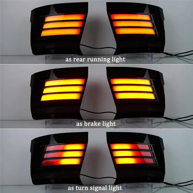 LED Rear Bumper Light For Toyota Land Cruiser 250 Prado LC250 2024 2025 Car Accessories Black
